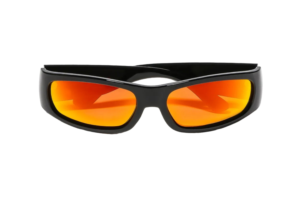RITUAL VISION Parasite Polarised Sunglasses - Polished Black/Orange Reflective
