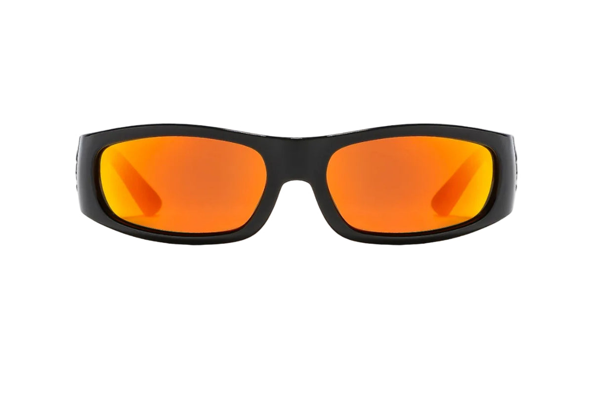 RITUAL VISION Parasite Polarised Sunglasses - Polished Black/Orange Reflective