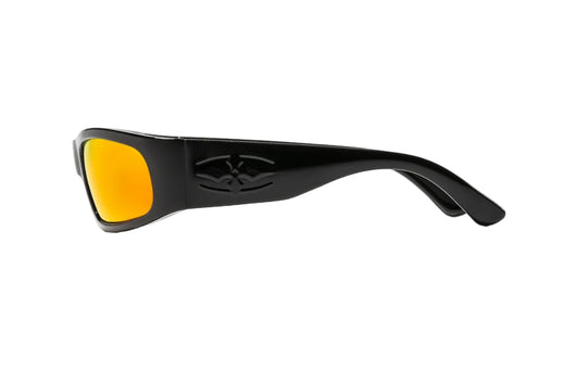 RITUAL VISION Parasite Polarised Sunglasses - Polished Black/Orange Reflective