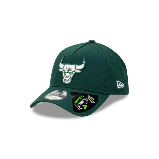 NEW ERA Chicago Bulls Repreve 9FORTY A-Frame Snapback Cap - Dark Green