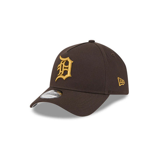 NEW ERA Detroit Tigers World Series 9FORTY A-Frame Snapback Cap - Brown Suede/Grey UV