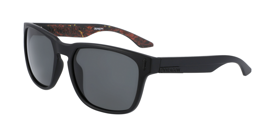 DRAGON Monarch XL Sunglasses - Matte Black/Inerno/LL Smoke - VENUE.