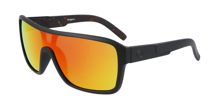 DRAGON The Jam Remix Sunglasses - Matte Black/Inferno/LL Red Ion - VENUE.