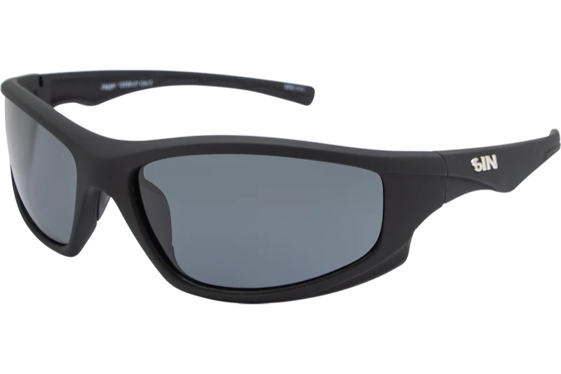 SIN Jagger Polarised Sunglasses - Rubber Black/Smoke