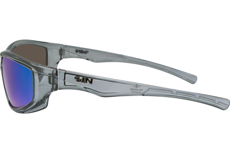 SIN Jagger Polarised Sunglasses - Crystal Grey/Green