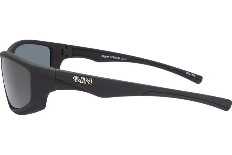 SIN Jagger Polarised Sunglasses - Rubber Black/Smoke