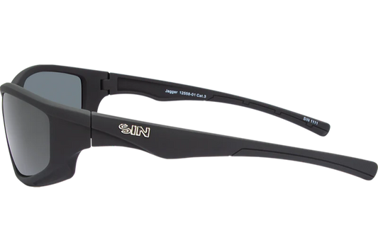 SIN Jagger Polarised Sunglasses - Rubber Black/Smoke
