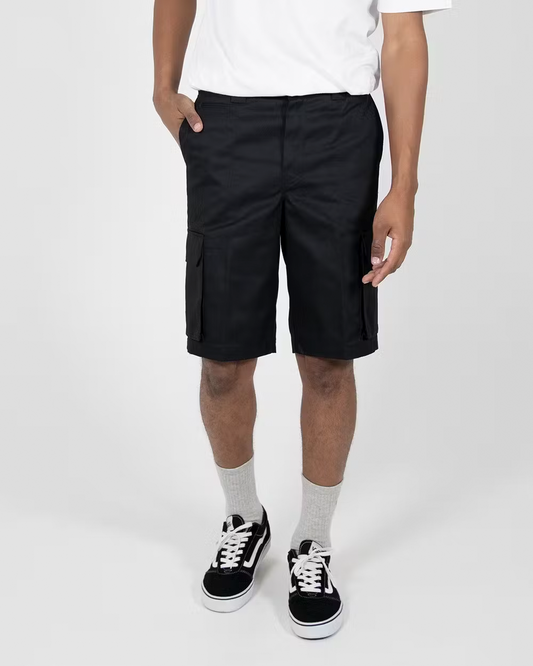 DICKIES 801 Skinny Straight Fit Shorts - Black - VENUE.
