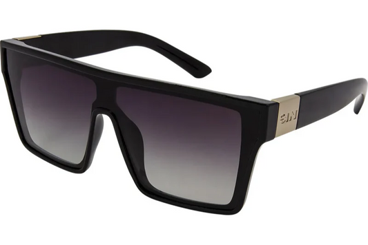 SIN Loose Cannon Polarised Sunglasses - Shiny Black/Smoke