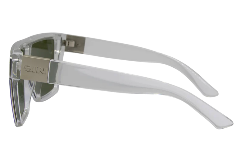 SIN Loose Cannon Polarised Sunglasses - Crystal/Blue