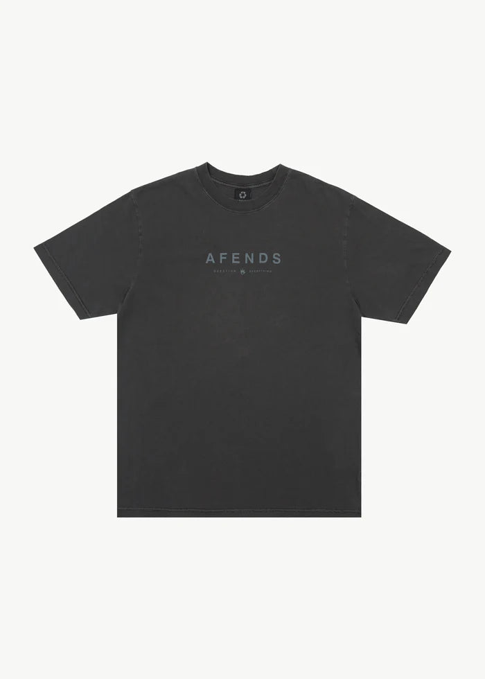 AFENDS Thrown Out Recycled Retro Fit Mens Tee - Stone Black