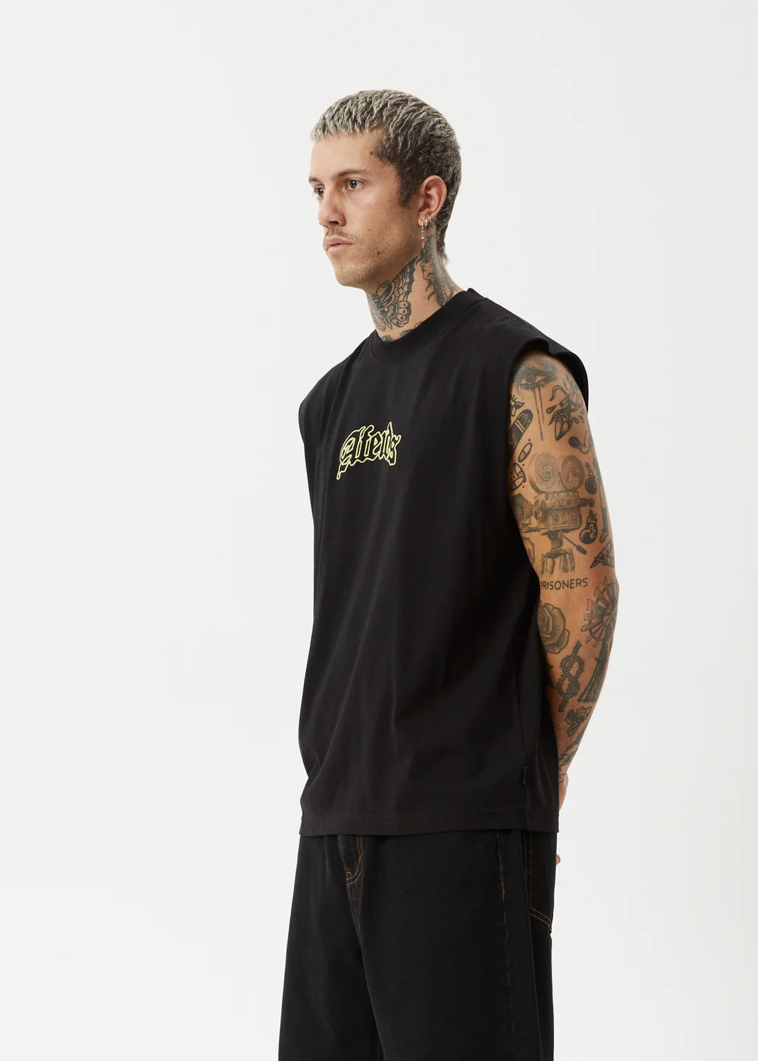 AFENDS Home Mens Sleeveless Tee - Black