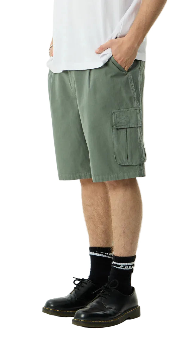 AFENDS Summit Pleated 22" Cargo Short - Washed Sycamore