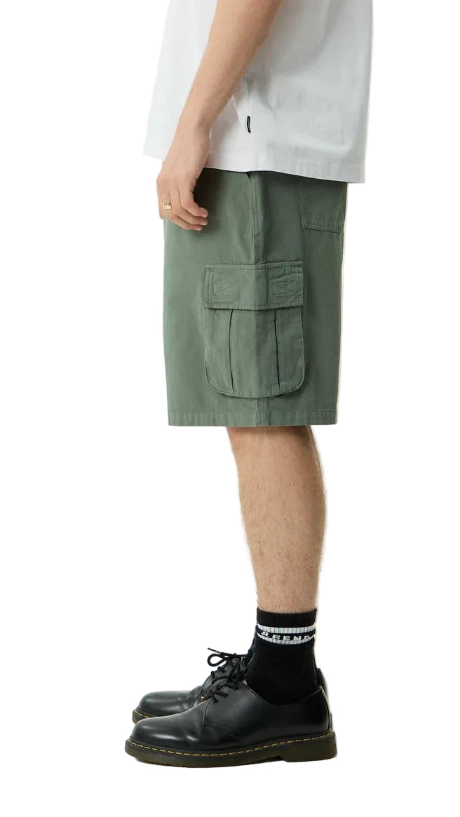 AFENDS Summit Pleated 22" Cargo Short - Washed Sycamore