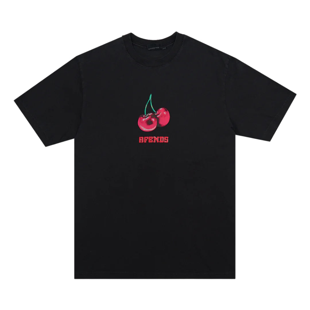 AFENDS Abiza Recycle Retro Fit Mens Tee - Stone Black