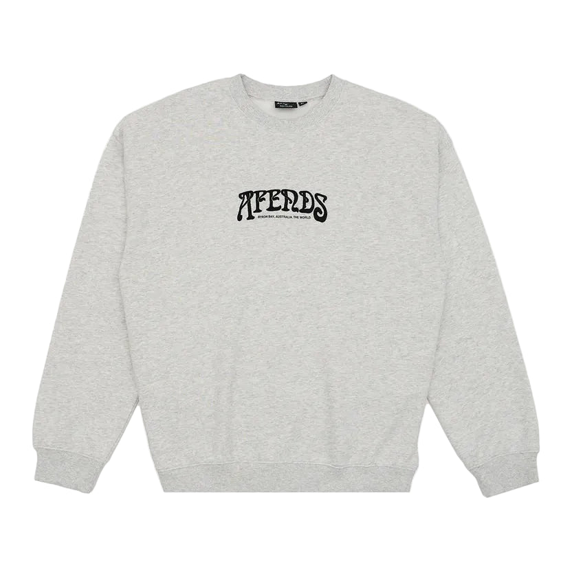 AFENDS Perception Recycled Mens Crew - Grey Marle