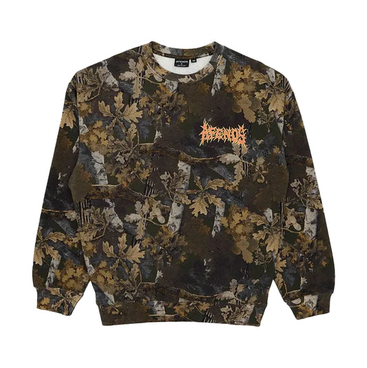 AFENDS Find Me Recycled Mens Crew - Find Me Camo