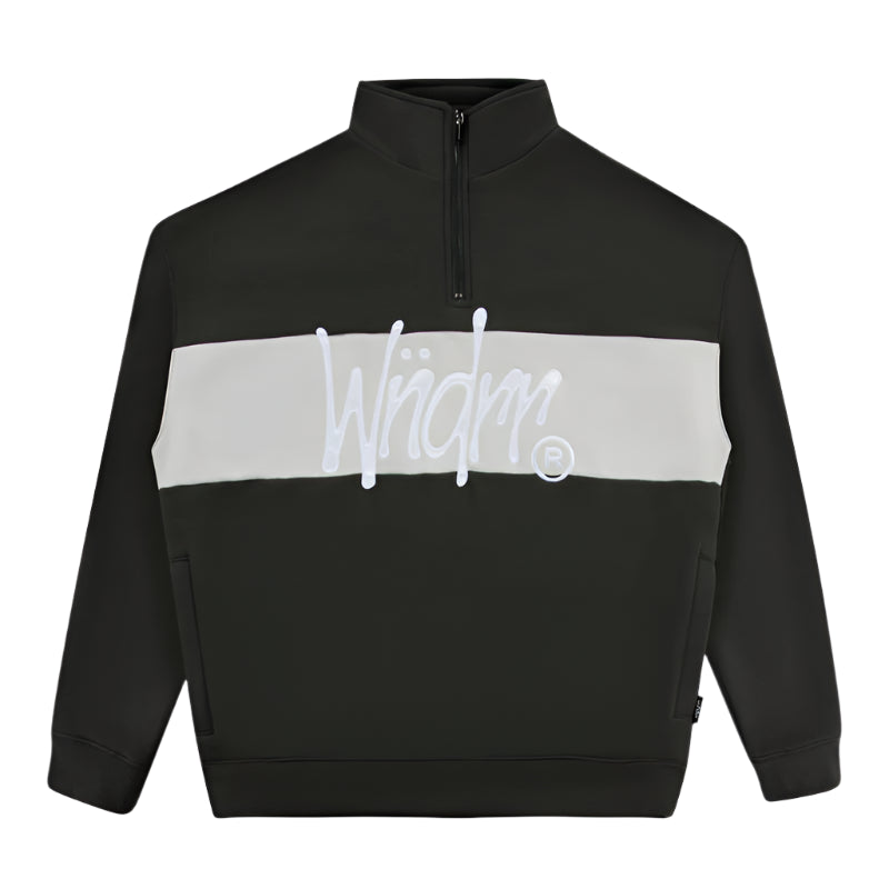 WNDRR Starter Panel Quarter Zip Mens Crew - Ink