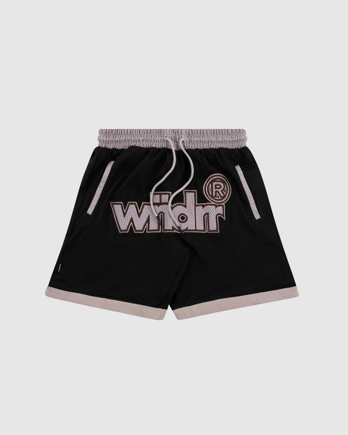 WNDRR Offcut Mens Elastic Waist Court Shorts - Black/Gold