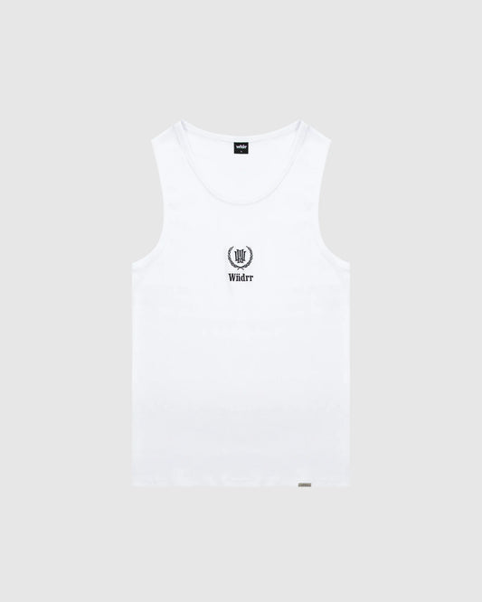 WNDRR Riviera Mens Ribbed Tank - White