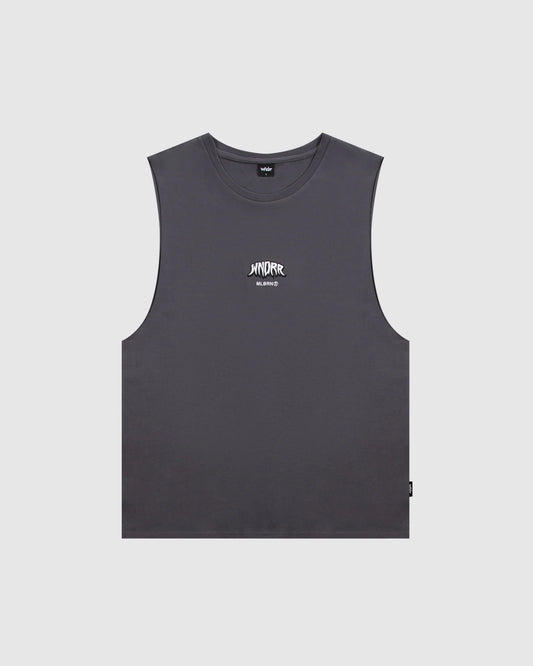 WNDRR XLR8 Muscle Mens Tank - Charcoal