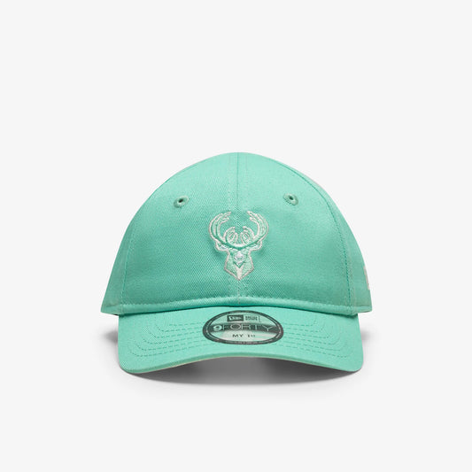 NEW ERA Milwaukee Bucks My 1st Summer Pastel 9FORTY Infant Strapback Cap - Aqua Mint/Chrome UV