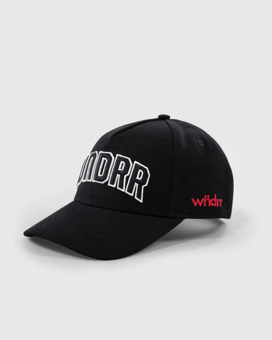 WNDRR Arch High Rise A-Frame Mens Snapback Cap - Black