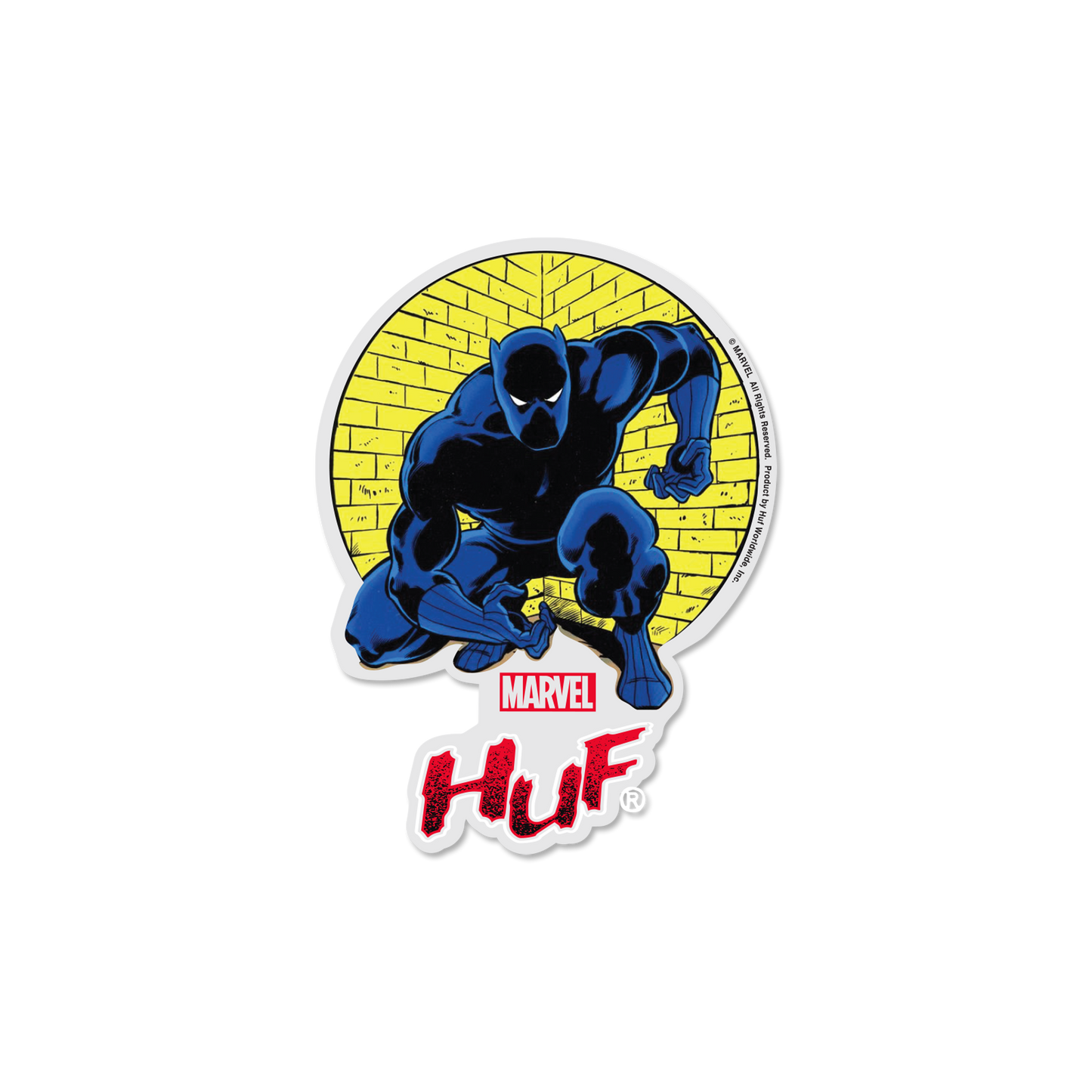 HUF Night Prowling Sticker - Blue