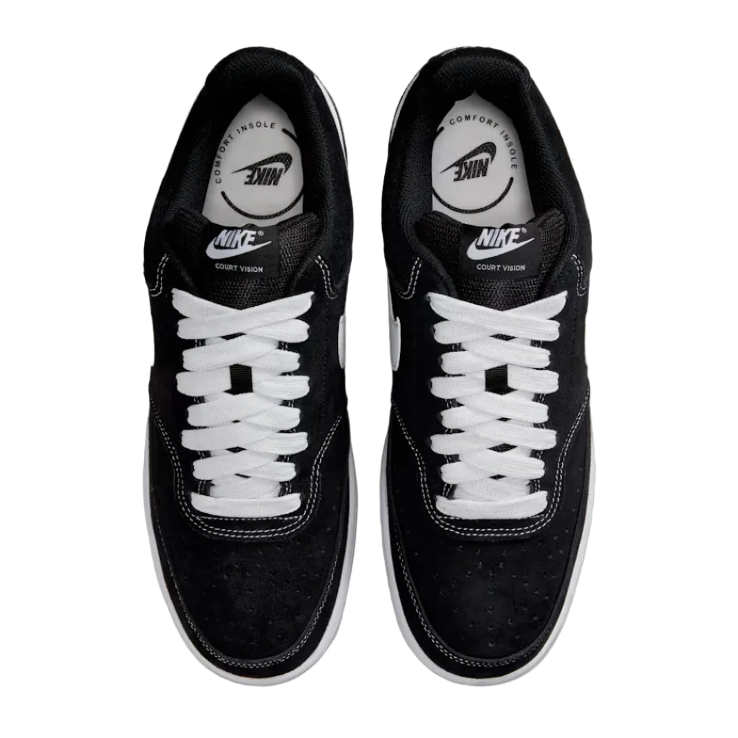 NIKE Court Vision FL Low Shoe - Black/White