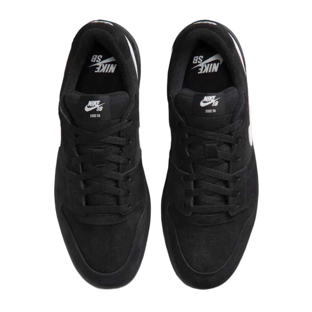 NIKE SB Code 58 Low Shoe - Black/Black/Gum Light Brown/Summit White