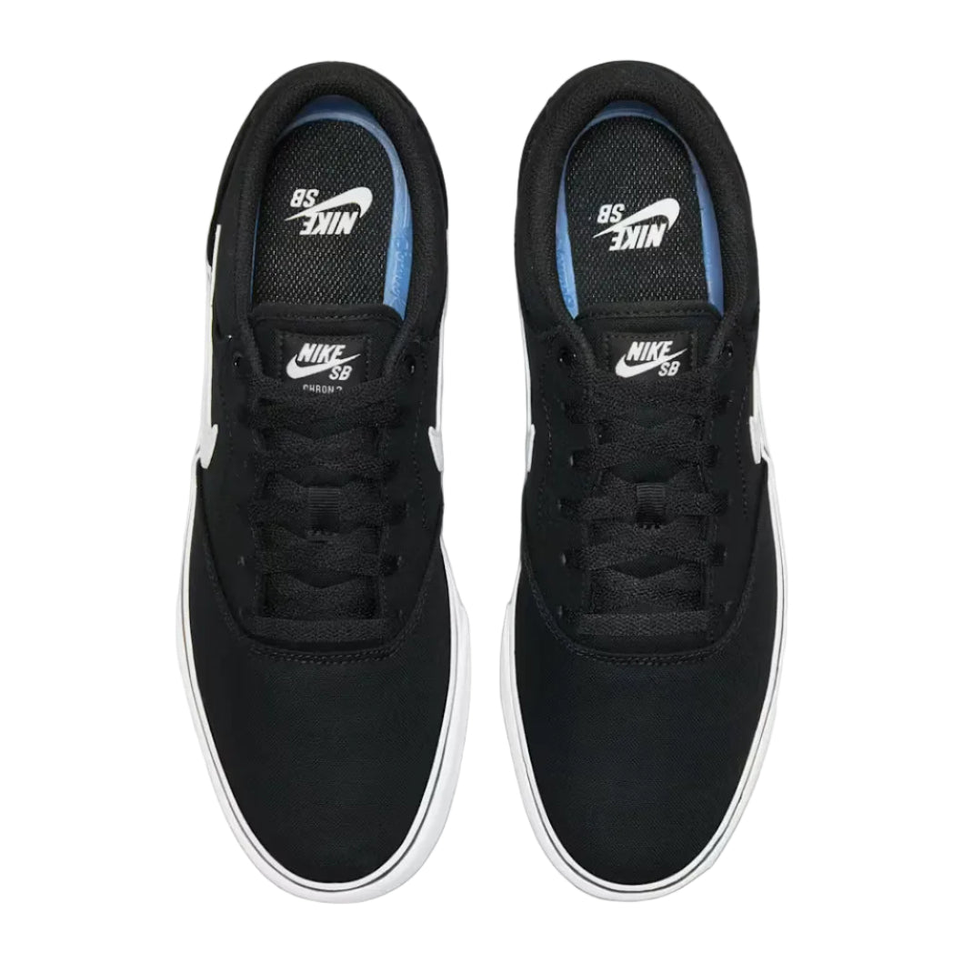 NIKE SB Chron 2 Canvas Shoe - Black/White/Black