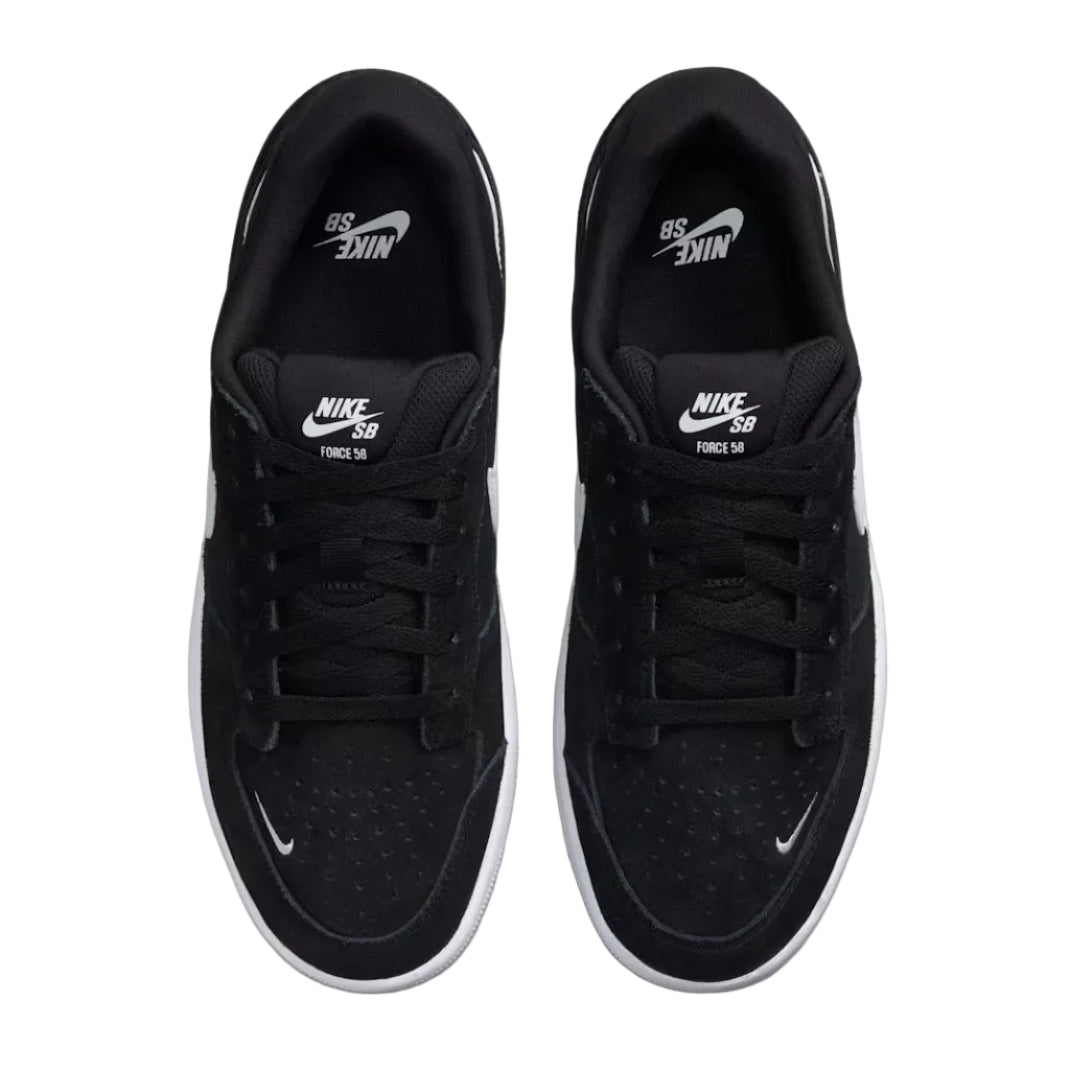 NIKE SB Force 58 Shoe - Black/Black/White