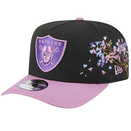 NEW ERA Las Vegas Raiders Jacaranda 9FORTY A-Frame Snapback Cap - Black/Purple