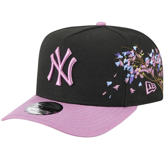 NEW ERA New York Yankees Jacaranda 9FORTY A-Frame Snapback Cap - Black/Purple
