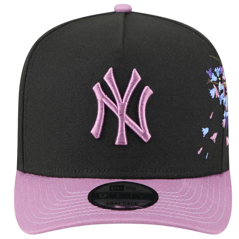 NEW ERA New York Yankees Jacaranda 9FORTY A-Frame Snapback Cap - Black/Purple