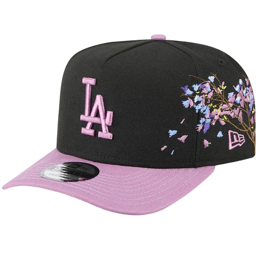 NEW ERA Los Angeles Dodgers Jacaranda 9FORTY A-Frame Snapback Cap - Black/Purple