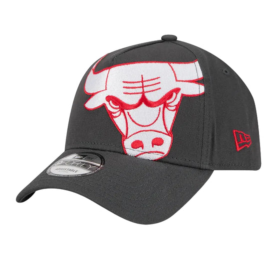 NEW ERA Chicago Bulls Oversize Tilt 9FORTY A-Frame Snapback Cap - Grey