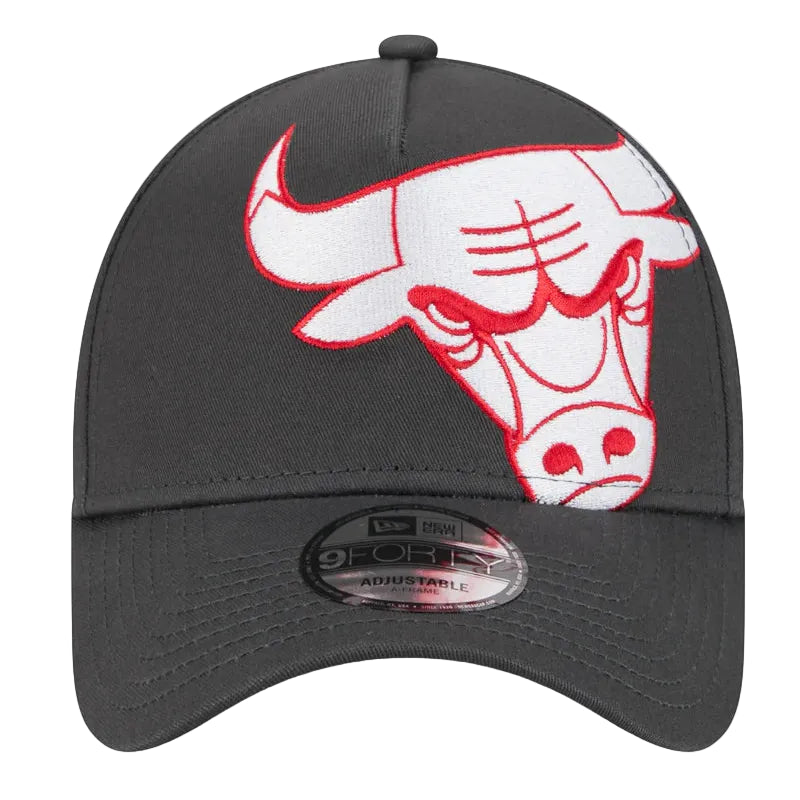 NEW ERA Chicago Bulls Oversize Tilt 9FORTY A-Frame Snapback Cap - Grey