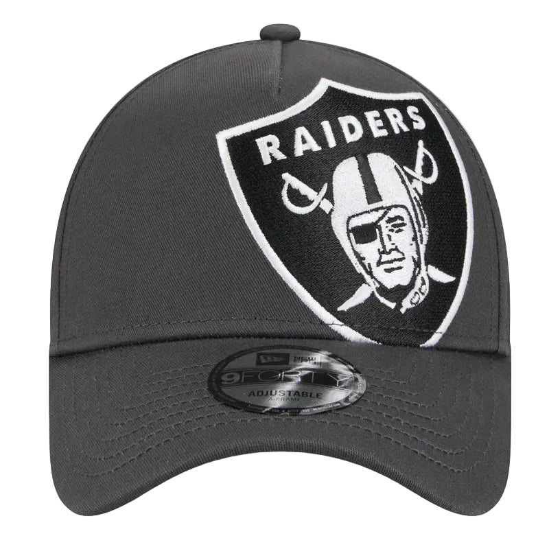 NEW ERA Las Vegas Raiders Oversize Tilt 9FORTY A-Frame Snapback Cap - Grey