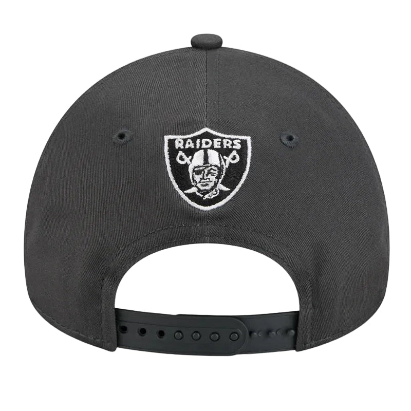 NEW ERA Las Vegas Raiders Oversize Tilt 9FORTY A-Frame Snapback Cap - Grey