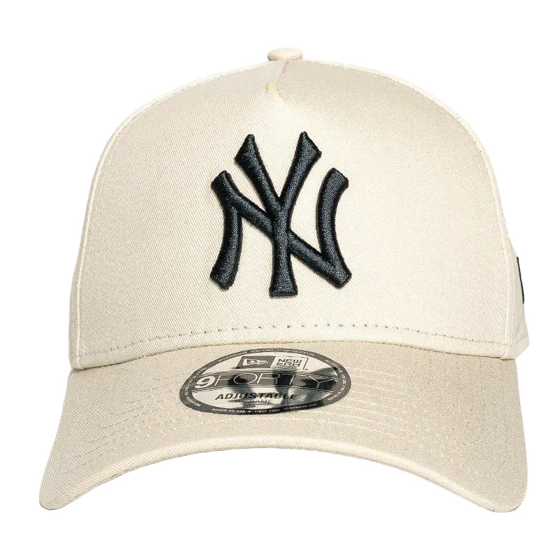 NEW ERA New York Yankees 9FORTY A-Frame Snapback Cap - Stone/Black