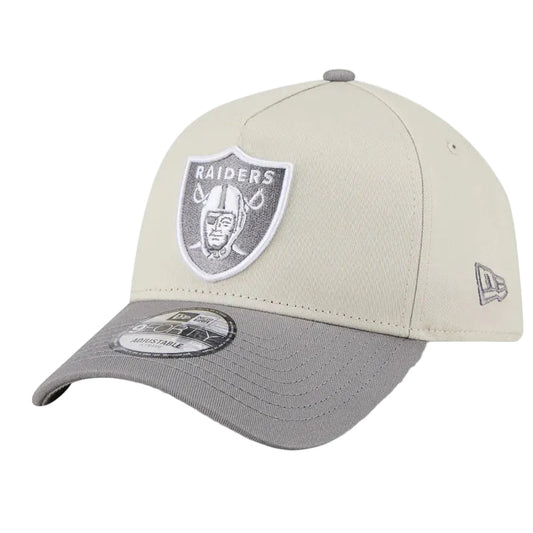 NEW ERA Las Vegas Raiders Stone Storm Two Tone 9FORTY A-Frame Snapback Cap - Stone/Storm Grey