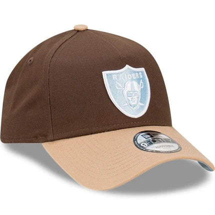 NEW ERA Las Vegas Raiders Rocky Road 9FORTY A-Frame Snapback Cap - Walnut/Camel