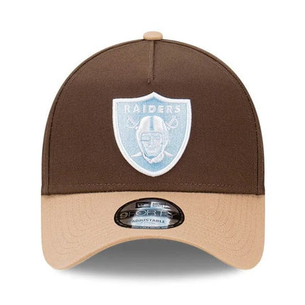 NEW ERA Las Vegas Raiders Rocky Road 9FORTY A-Frame Snapback Cap - Walnut/Camel