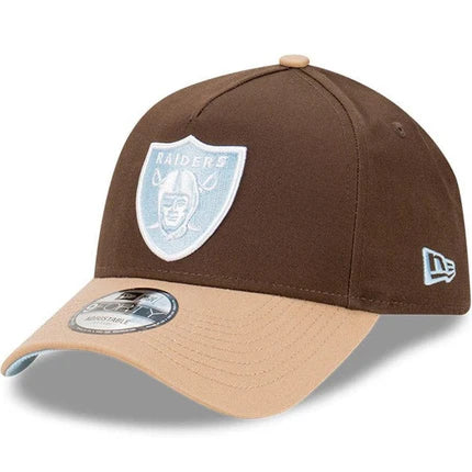 NEW ERA Las Vegas Raiders Rocky Road 9FORTY A-Frame Snapback Cap - Walnut/Camel