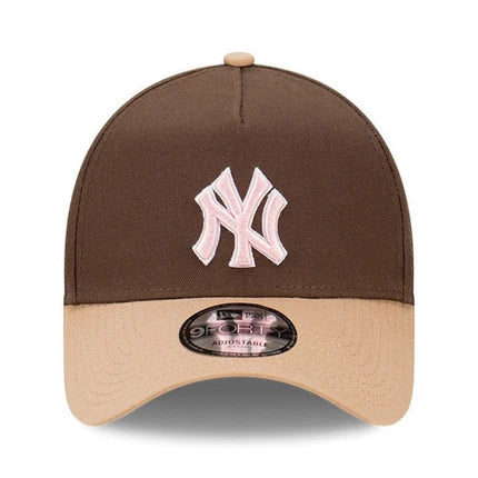 NEW ERA New York Yankees Rocky Road 9FORTY A-Frame Snapback Cap - Walnut/Camel