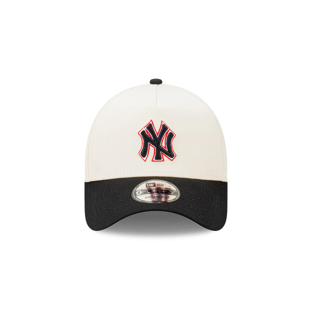 NEW ERA New York Yankees Ivory Blaze 9FORTY A-Frame Snapback Cap - Ivory/Black