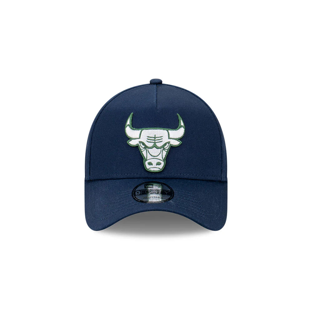 NEW ERA Chicago Bulls 9FORTY A-Frame Snapback Cap - Blue Kelp