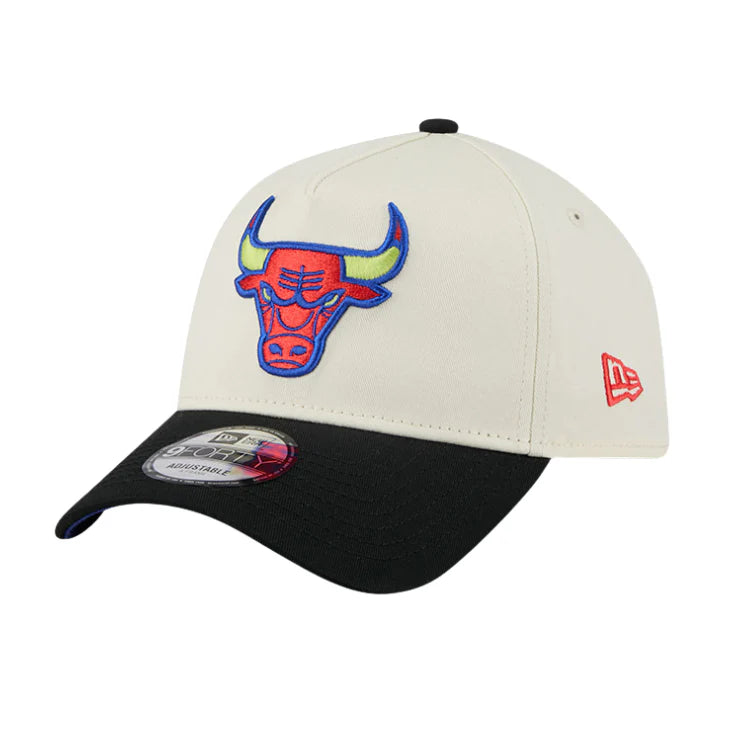 NEW ERA Chicago Bulls Thermo Two Tone 9FORTY A-Frame Snapback Cap - Chrome White/Black