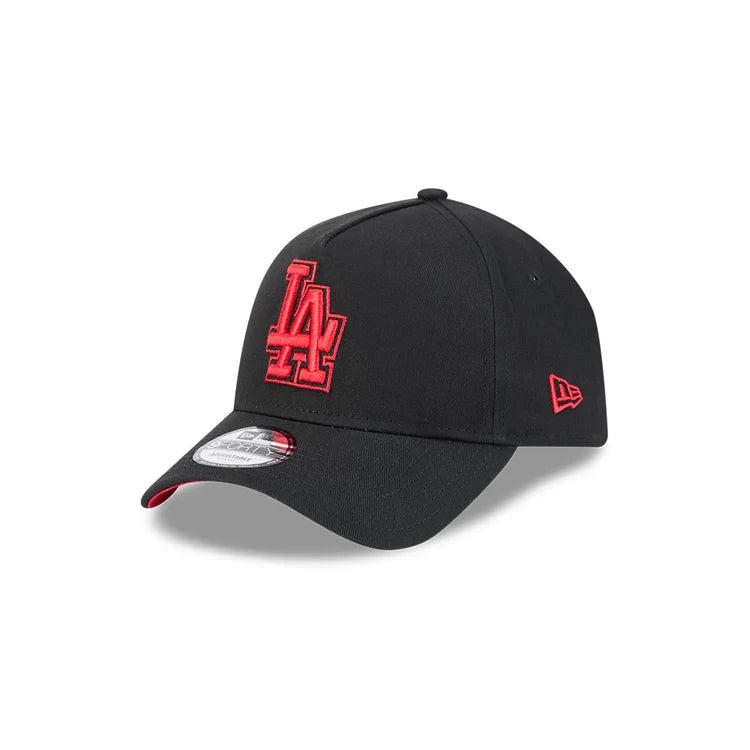 NEW ERA Los Angeles Dodgers 9FORTY A-Frame Snapback Cap - Black/Scarlet